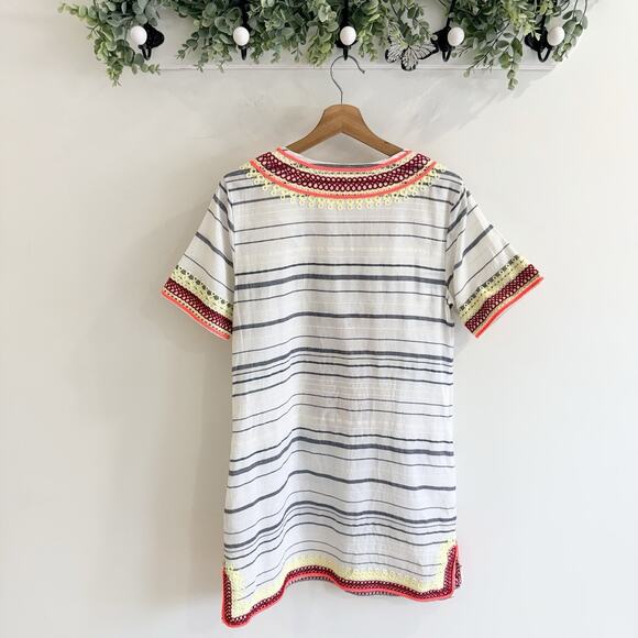 Scotch & Soda Paradise Cove Embroidered Summer Kaftan Tunic Dress Size 2 84810 - Picture 2 of 6